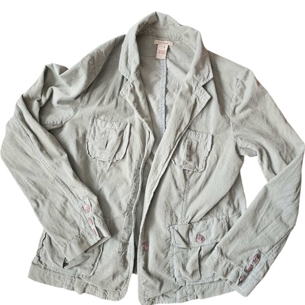Sundance Sunwashed Dove Gray Lightweight Corduroy Jacket